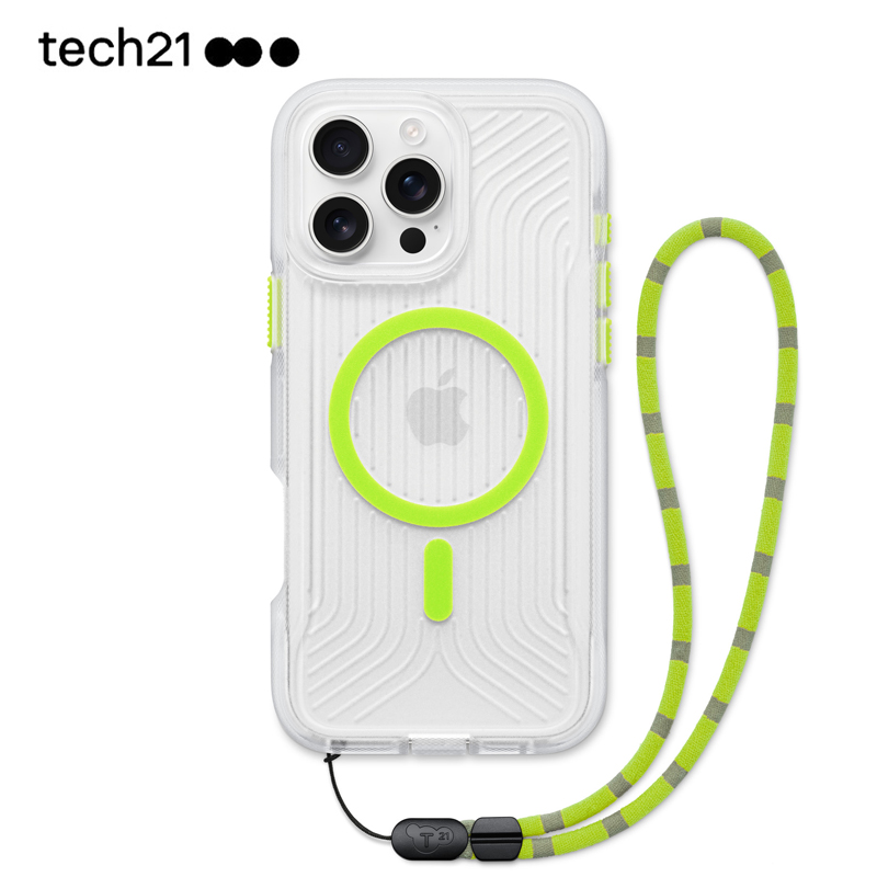 tech21手机壳适用于苹果iPhone16promax透明TPU磁吸MagSafe兼容15Pro防摔6米挂绳14promax夜光保护套FlexPro