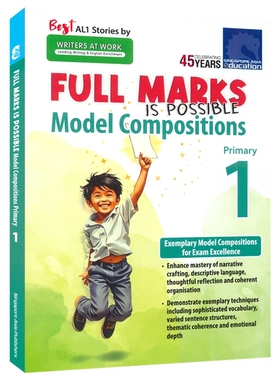 【自营】SAP 新加坡英语写作范文 Full Marks Is Possible Model Compositions Primary 1 小学1年级练习册 满分范文 英文原版教辅