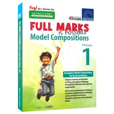 【自营】SAP 新加坡英语写作范文 Full Marks Is Possible Model Compositions Primary 1 小学1年级练习册 满分范文 英文原版教辅