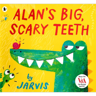 英文原版 Alan's Big, Scary Teeth 艾伦可怕的大牙齿 荣获2017年V&A绘本大奖 儿童故事绘本 亲子读物 情商管理