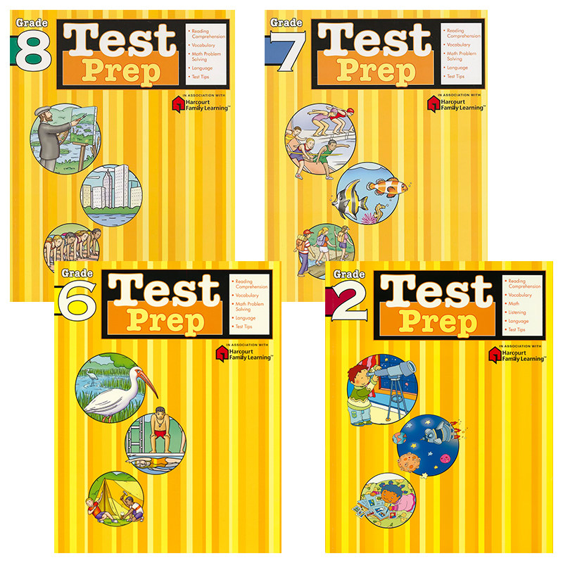 Harcourt Test Prep Grade  2 6 7 8 哈考特模拟测试 小学2 6年级 初中7 8 年级 美国主流教辅 英文原版进口图书,书籍/杂志/报纸,进口教材/考试类/工具书类原版书,淘宝优惠券,粉丝福利购,淘宝优惠卷