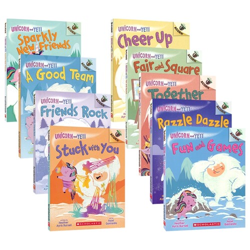 Unicorn And Yeti 独角兽和雪人9册 Scholastic Acorn 学乐大树姐妹篇 橡树系列 桥梁章节书 全彩图画故事书 英文原版进口童书