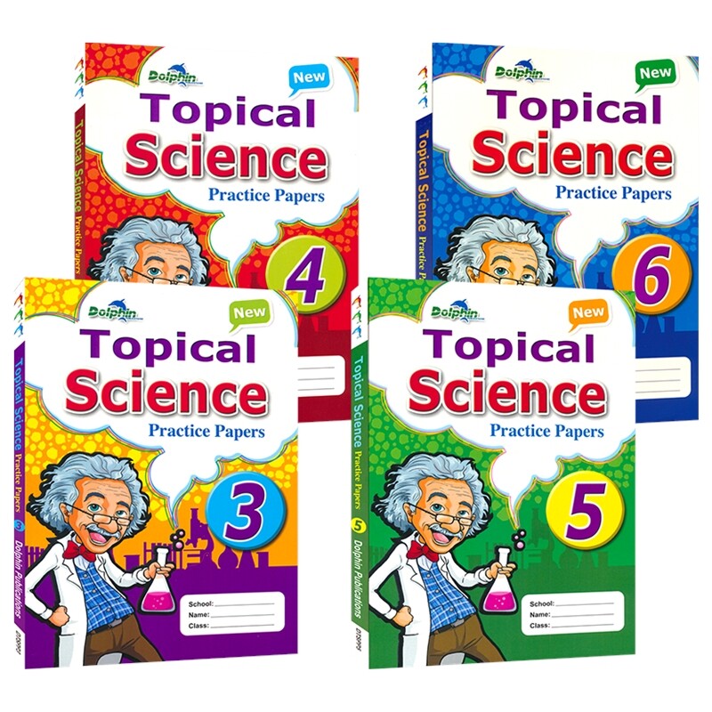 Dolphin New Topical Science Practice Papers 3-6 新加坡科学 新主题科学练习册 小学3-6年级 科学专项训练题 英文原版进口教辅