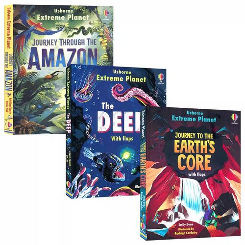 Usborne Extreme Planet The Deep  Journey to the Earth's Core 极致星球系列 深海 地心之旅 亚马逊 百科翻翻书 英文原版进口