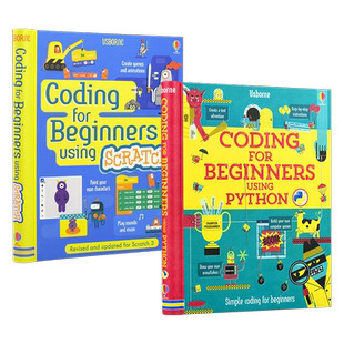 Usborne Coding For Beginners Using Python&Scratch 初学计算机编程语言 儿童计算机启蒙指导活动书 网站搭建 英文原版百科读物
