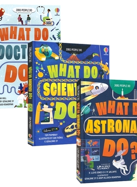 Usborne What Do Astronauts Scientists Doctors Do 尤斯伯恩 宇航员 科学家 医生是做什么的 青少年百科科普读物 英文原版图书