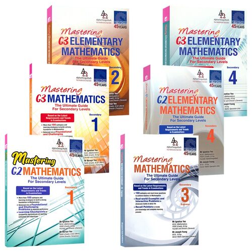 SAP新加坡数学 Mastering G2-G3 Elementary Mathematics 初中数学练习册 1-4年级 英文原版教辅 代数几何函数 思维训练 O-Level