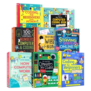 初学计算机编程语言 百科读物 For 英文原版 网站搭建 儿童计算机启蒙指导活动书 Python&Scratch Using Beginners Coding Usborne