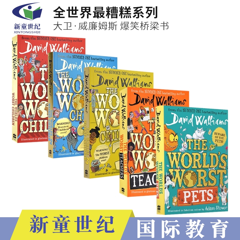 英文原版 David Walliams The World's Worst Children teachers Pets全世界糟糕的小孩老师宠物 爆笑英语桥梁章节书 大卫威廉姆斯 书籍/杂志/报纸 儿童读物原版书 原图主图