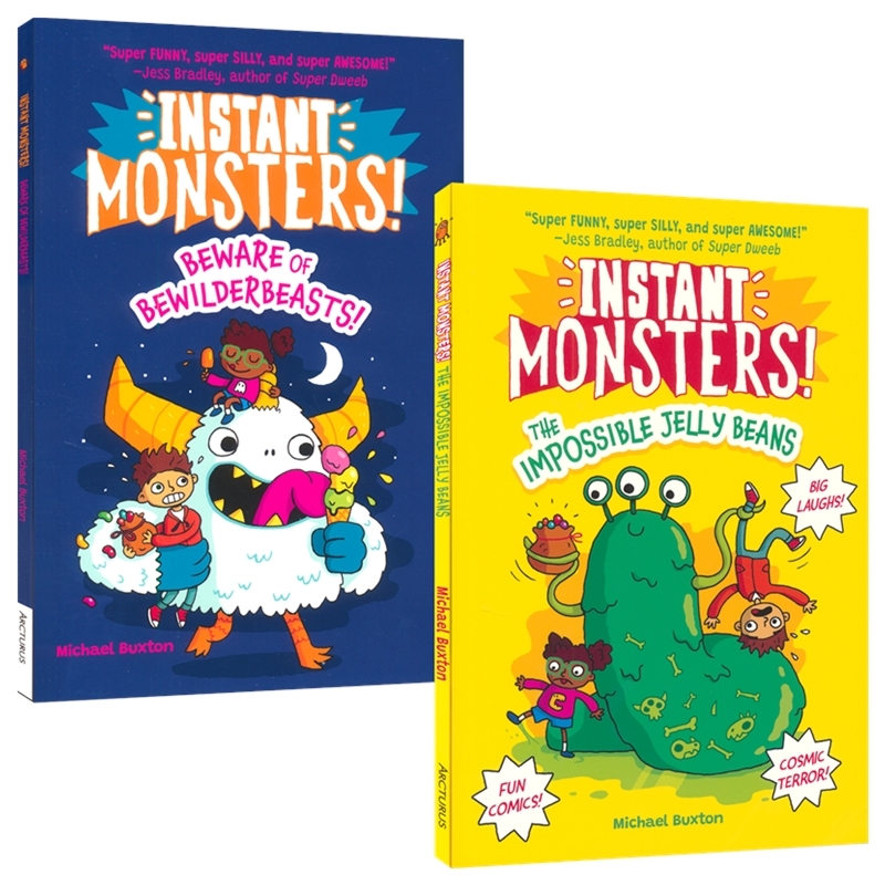 Instant Monsters 怪兽瞬现系列2册 全彩漫画桥梁故事书 图像小说 课外读物 英文原版进口儿童图书