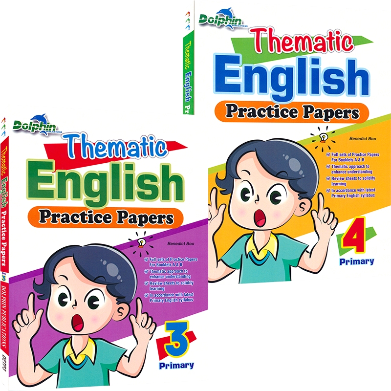 Dolphin Thematic English Practice Papers 新加坡英语 主题式英语练习试卷 评估测试卷 小学教辅 3-4年级  英文原版进口图书