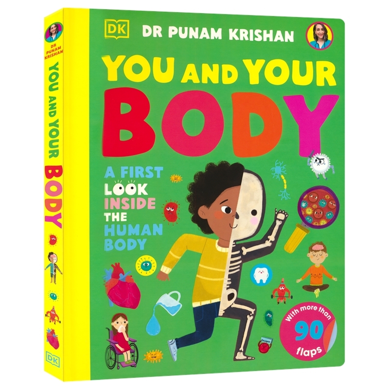 DK你和你的身体 初探人体内部 DK You and Your Body 英文原版 儿童科普绘本 少儿百科知识翻翻书 进口科学读本