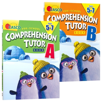 Casco Pre-School Comprehension Tutor Book A-B 新加坡英语 阅读理解家中导师2册 5-7岁幼儿园教辅学龄前练习册 英文进口原版书