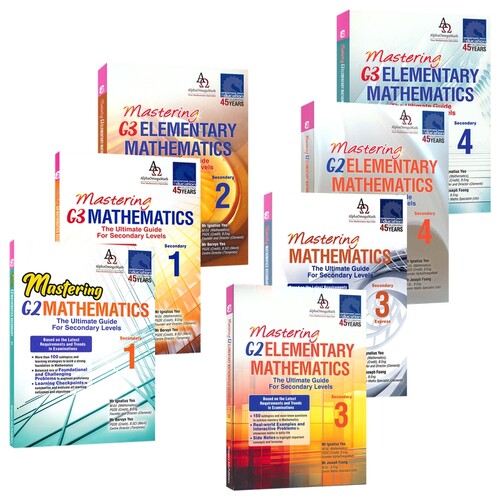 SAP新加坡数学 Mastering G2-G3 Elementary Mathematics 初中数学练习册 1-4年级 英文原版教辅 代数几何函数 思维训练 O-Level