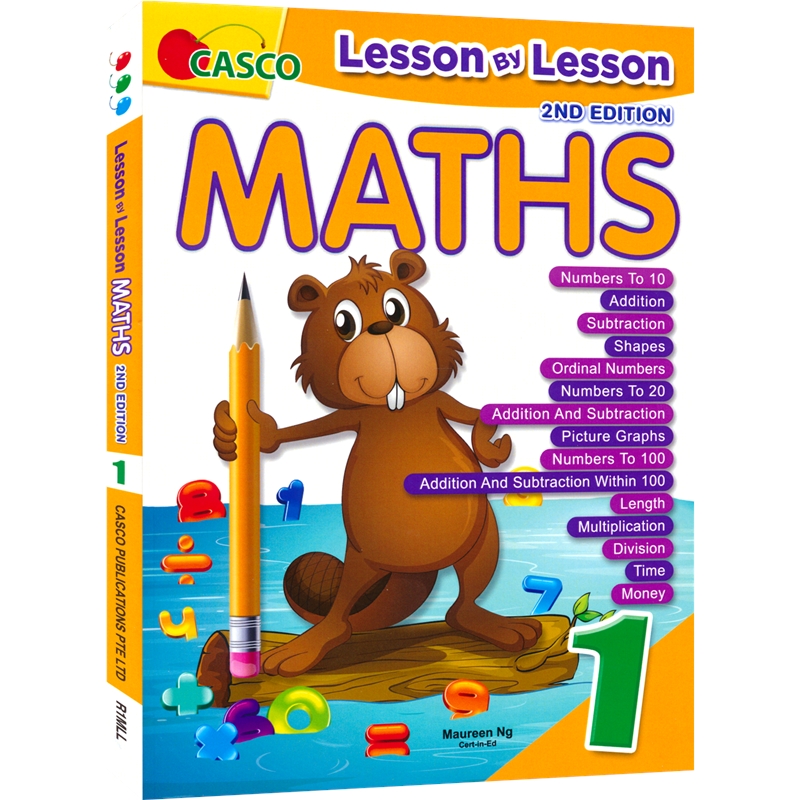 【自营】Casco Lesson-by-Lesson Maths 1-6 新加坡数学 小数数学课课练 基础数学 小学阶段教辅  学练结合 英文原版进口图书