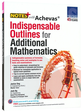 【自营】新加坡数学 SAP NOTES+Indispensable Outlines for Additional Mathematics 初中附加数学例题 数学提高练习册 英文原版