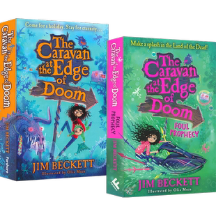 英文原版 The Caravan at the Edge of Doom Foul Prophecy 厄运边缘的大篷车 恶毒的预言2册 幻想冒险故事 趣味课外英语读物