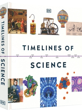 DK Timelines of Science 科学发展时间轴 百科全书 图解科普 青少年课外阅读 精装大开本 科学世界认知与发展 英文原版进口图书