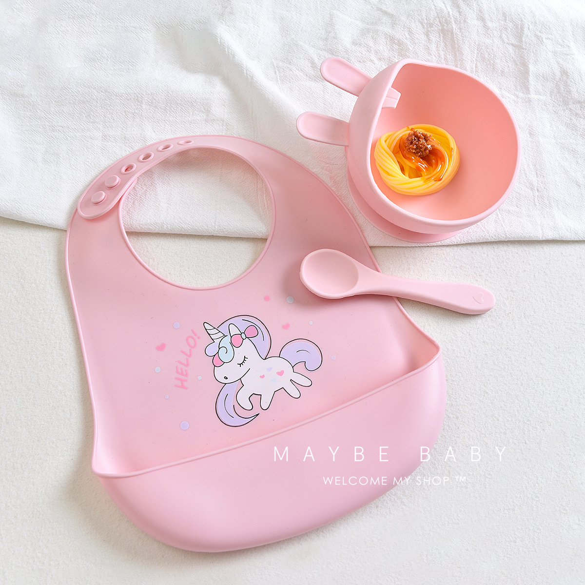 韩国ins辅食碗围兜婴幼儿用宝宝训练学吃饭硅胶吸盘碗儿童餐具