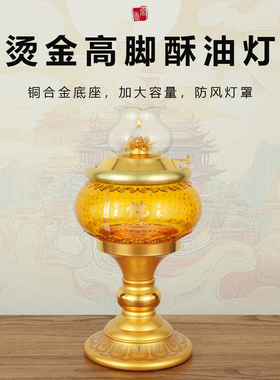 琉璃供佛长明灯家用供奉财神灯招财灯led七彩灯佛堂供灯插电一对