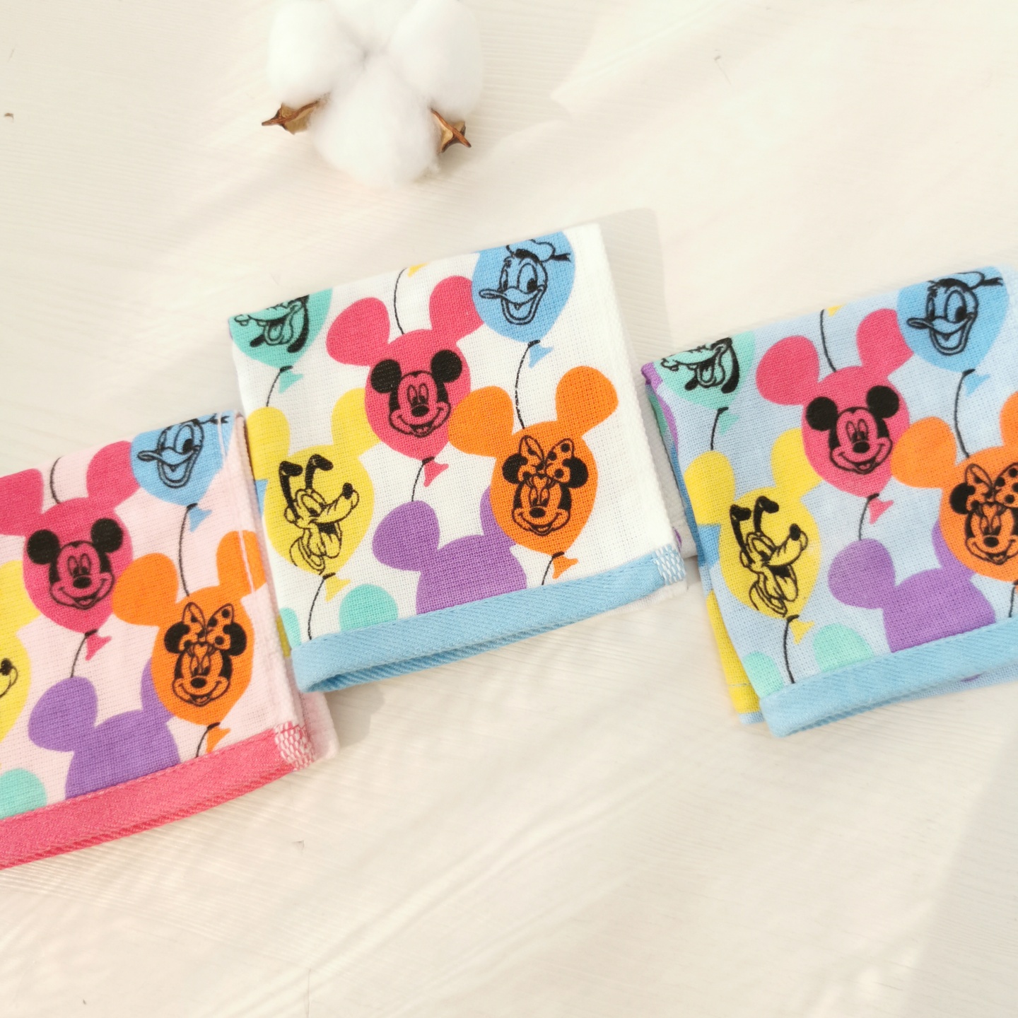 出口日本日单可爱卡通纯棉纱布毛圈家用儿童柔软小方巾25*25小方