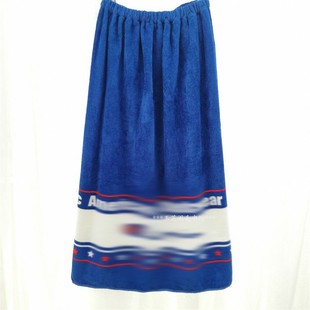 出口日本日单优质棉 聚脂纤维割绒男女洗澡浴裙浴巾全棉80CM加长