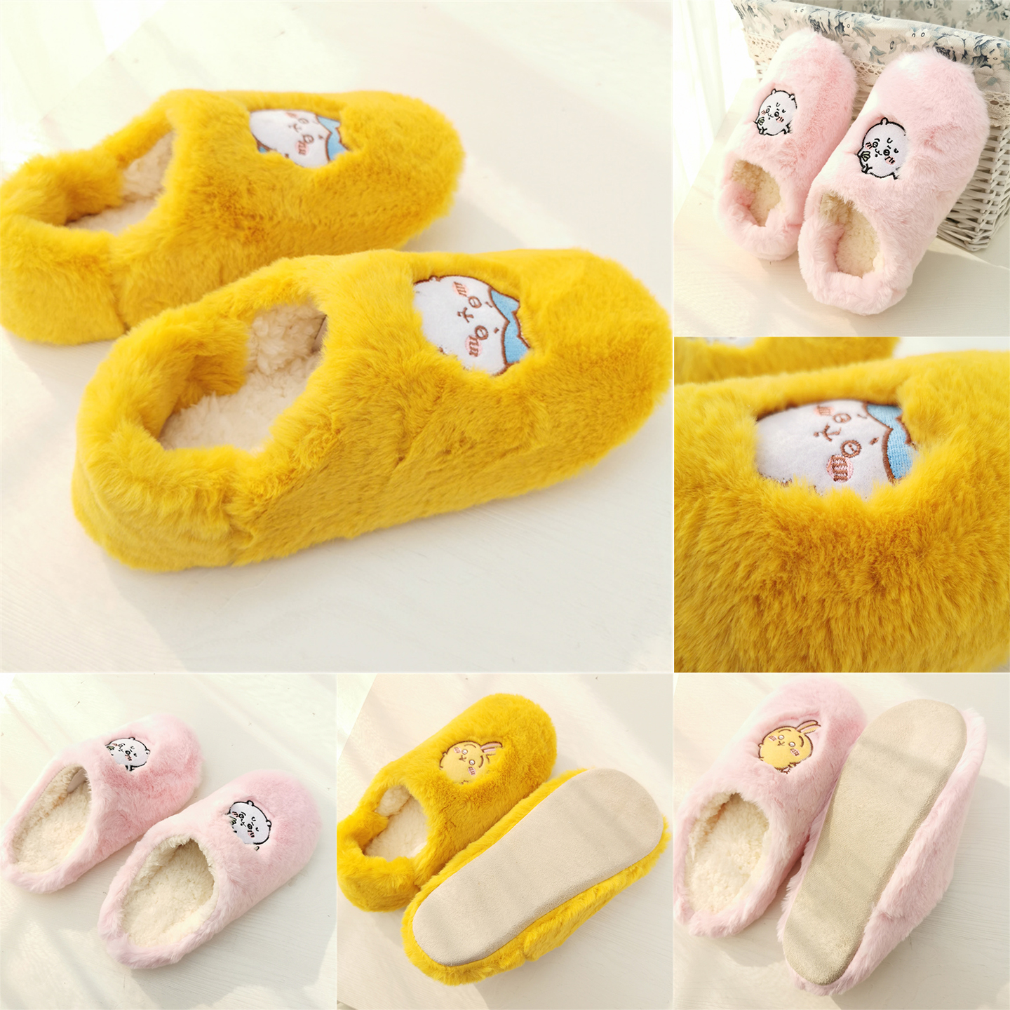 日本卡通吉伊卡哇地板棉拖毛绒