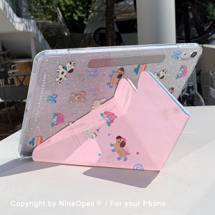 13寸 air711寸 九点半闪粉猫猫狗狗ipad磁吸分离适用于苹果2026新款 iPadair8保护壳pro12.9寸亚克力平板mini7