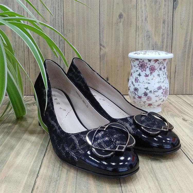 茉莉卡专柜正品低跟进口牛皮全羊皮内里女单鞋瓢鞋19a7105-4