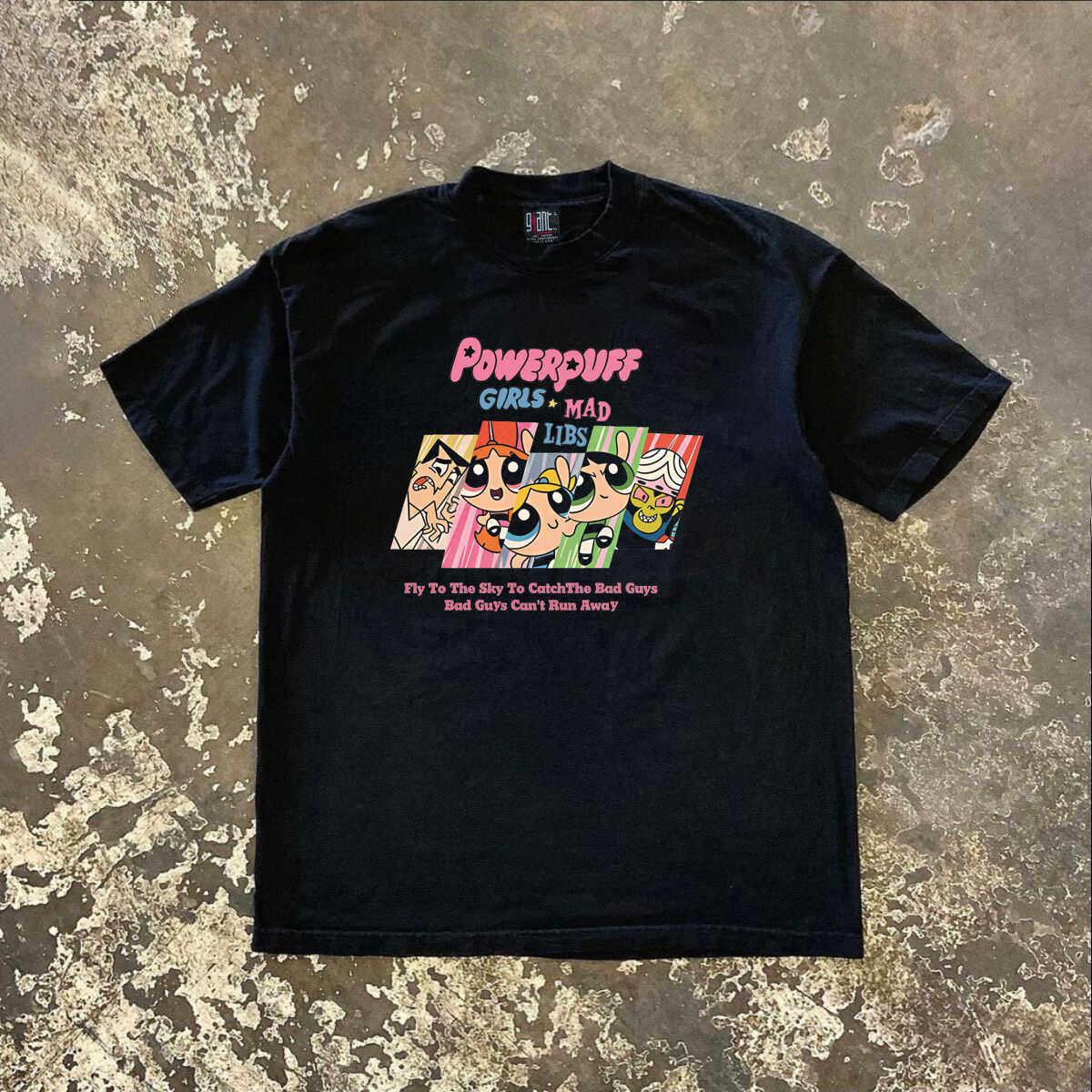 IGEUMM 아름답고 트렌디하며 달콤한 파워퍼프걸 남성용 및 여성용 헤비듀티 반팔 티셔츠 커플용 루즈한 반팔 티셔츠