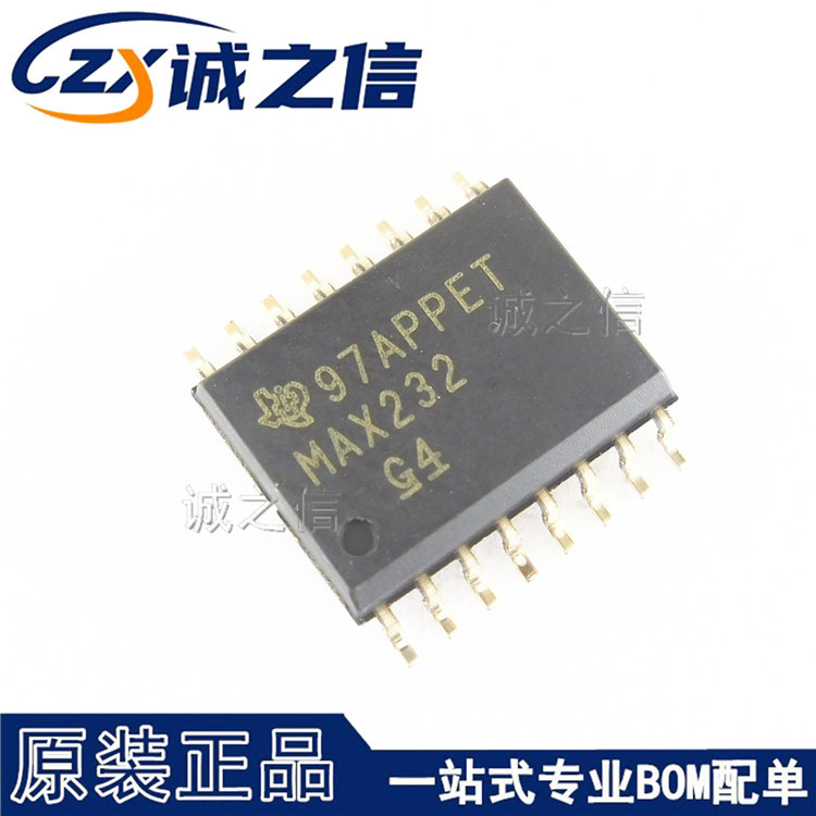 MAX232DWR SOP16 贴片 现货供应 丝印MAX232 全双工RS232芯片IC