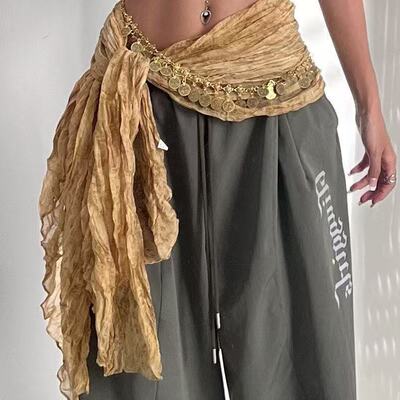 BLINGGIRLS自制美丽爵士复古腰带配饰腰链围巾屁帘街舞臀巾腰饰