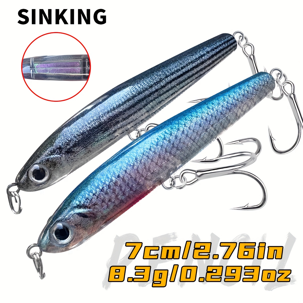 现货st-orm缓沉米诺路亚饵70mm8.3g仿生假饵仿真鱼眼拟饵渔具鱼饵