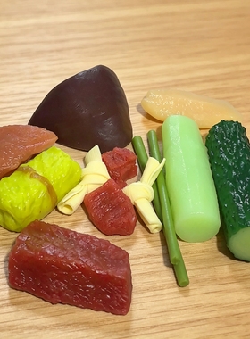 仿真鸡胸肉猪肝假牛肉块莴笋火锅蔬菜食物营养金字塔模型装饰道具