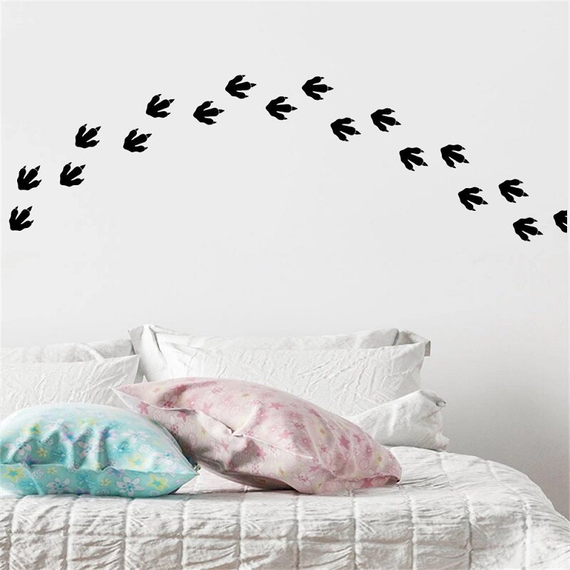 恐龙爪印脚印墙上自粘美化装饰墙贴画优质儿童房间幼儿园班级布置