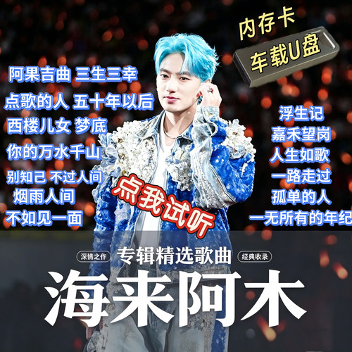 海来阿木专辑合集车载U盘TFSD内存卡伤感精选新老歌情歌西楼儿女