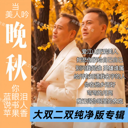 大双二双经典翻唱歌曲专辑纯净版单曲黑胶白金无损音质CD碟片光盘