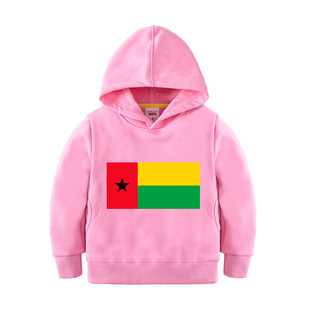 几内亚比绍国旗卫衣服男童女孩中小学生校运动会亲子装连帽幼儿园