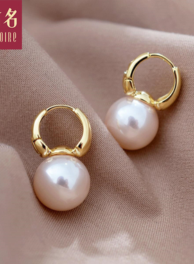 Gloire/古名S925银珍珠耳环11-12mm耳钉送母亲节礼物