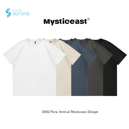 Mysticeast「5合1」26SS索罗娜凉感速干重磅纯白色t恤短袖男款夏