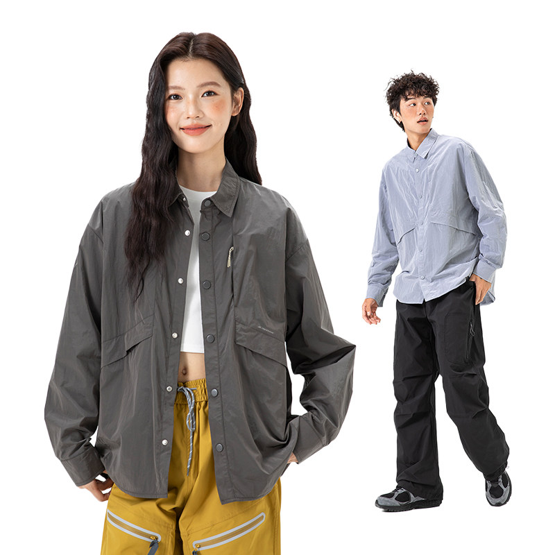 Mysticeast户外山系防风长袖衬衫男女款速干轻量化工装衬衣外套