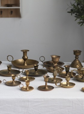 烛台古董静物摄影黄铜道具摆件