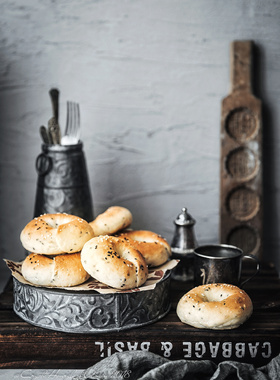 复古做旧铁艺套装花瓶摄影道具