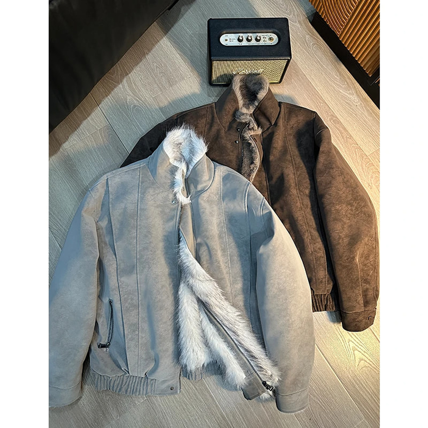 毛内里加厚加绒棉衣男冬季保暖