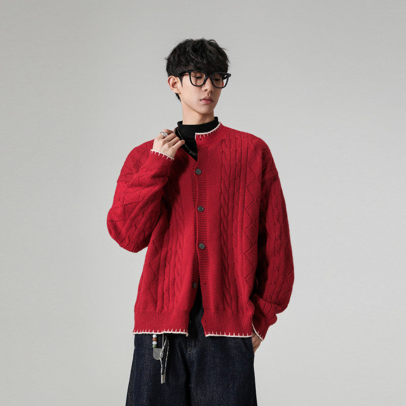 春季2026新款开衫毛衣男外套复古条纹休闲潮牌针织衫宽松青年冬季,男装,针织衫/毛衣,淘宝优惠券,粉丝福利购,淘宝优惠卷