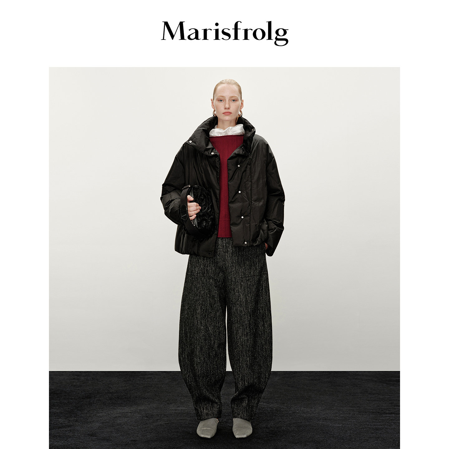 【轻羽系列】Marisfrolg玛丝菲尔羽绒服冬款立领白鹅绒保暖短外套