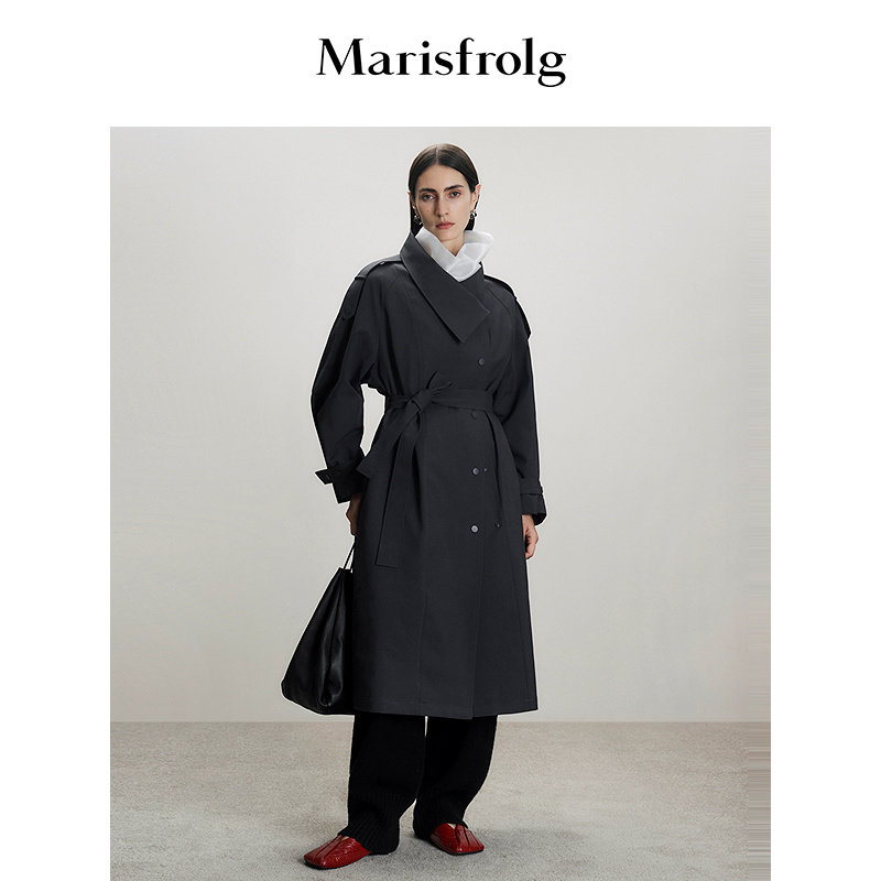 【筑感美学】Marisfrolg玛丝菲尔秋款廓形简约风衣式外套