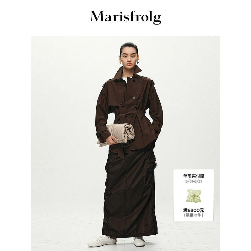 【筑感美学】Marisfrolg玛丝菲尔春新款休闲宽松风衣式外套