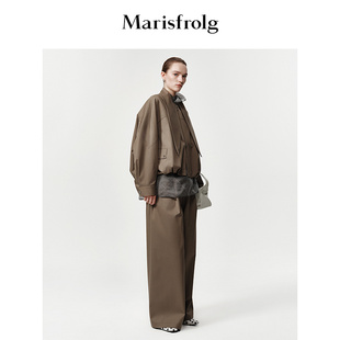 中高腰气质阔腿长裤 Marisfrolg玛丝菲尔2026春新款 棉感弹力