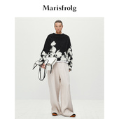 Marisfrolg玛丝菲尔春新款 艺术家灵感 圆领正肩毛衣针织衫